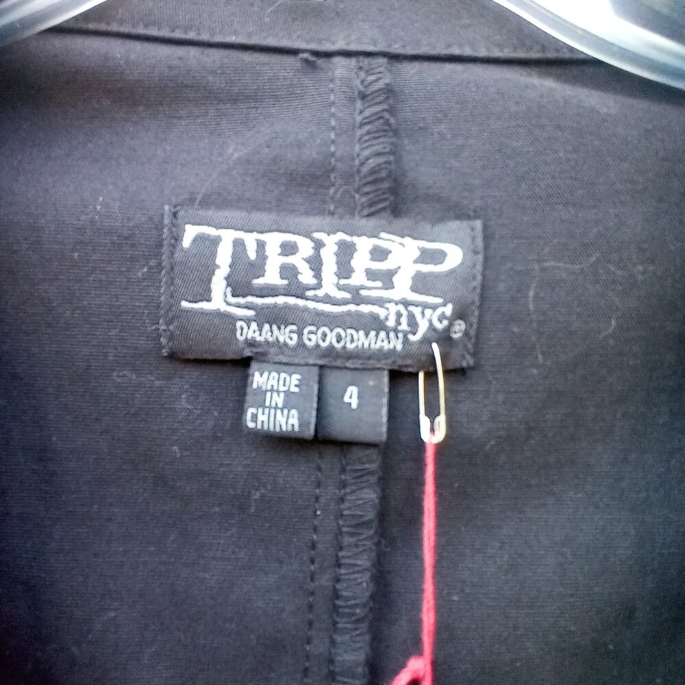 TRIPP NYC DAANG GOODMAN COSET VEST WOMEN 4 BLACK GOTHIC PUNK Y2K DENIM STRETCH - Picture 8 of 10
